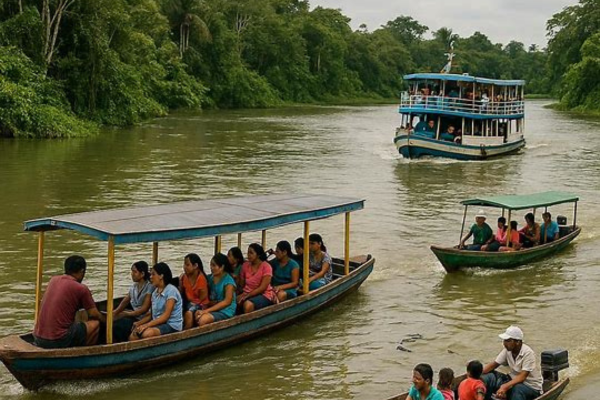 Como pequenas aldeias criam sistemas de transporte comunitário de baixo custo na Amazônia