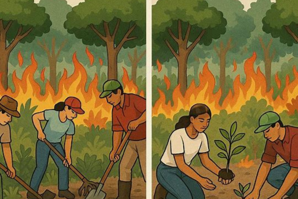 Estratégias comunitárias para lidar com incêndios acidentais na floresta
